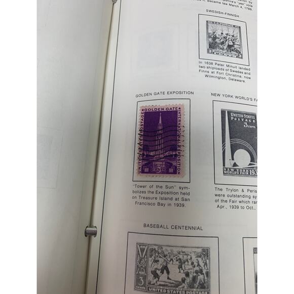 Vintage 1980 Treat Hobby Stars & Stripes American Stamp Album w 100+ Stamps - Picture 10 of 13